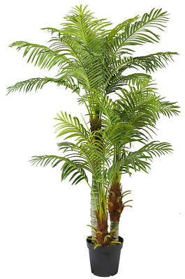 Große Künstliche Palme mit 3 Stämmen 180 cm Kunstpflanze Zimmerpflanze XXL TOP
