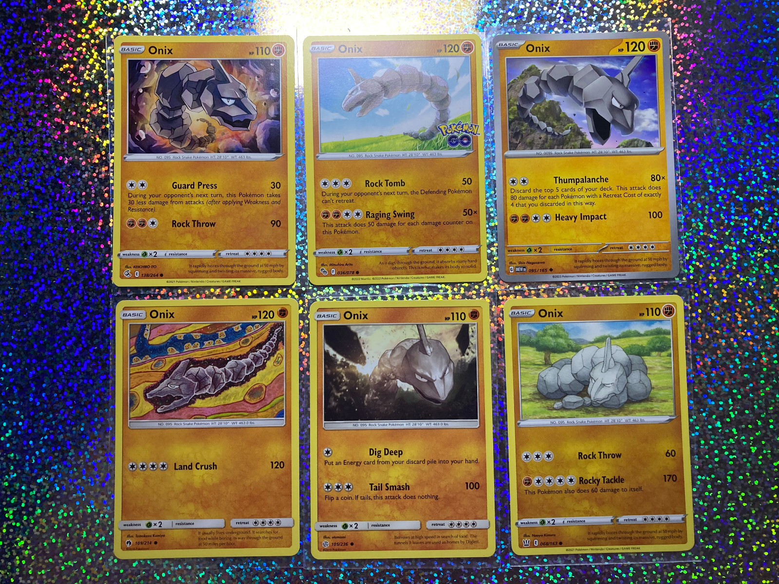 Pokemon TCG Regular Onix: Cosmic Eclipse 105/236; Lost Thunder 109/214; 095/165