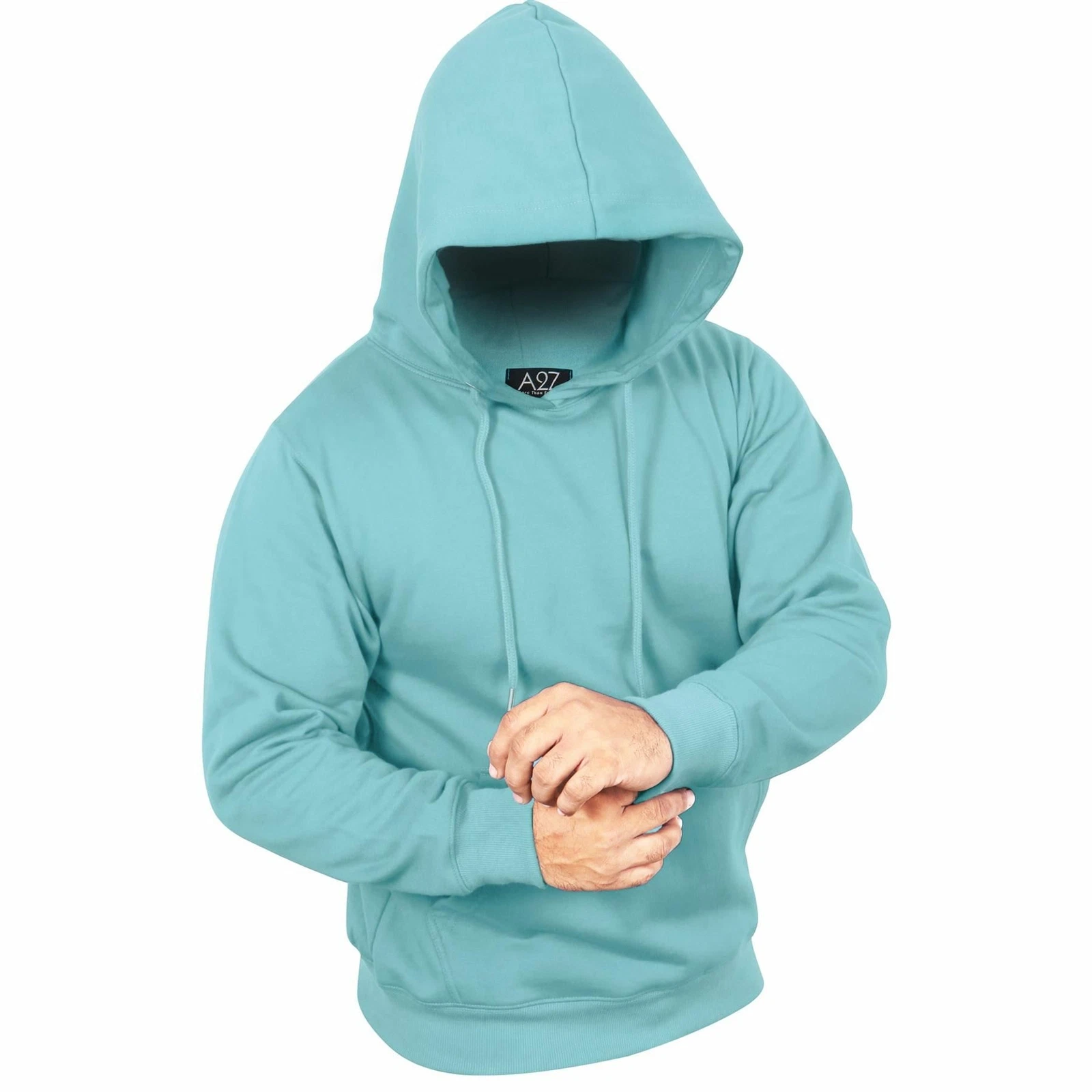 Mens Fleece Hoodie Pullover Aqua Hooded Sweatshirt Long sleeve S/M/L/XL
Opens in a new window or tab
