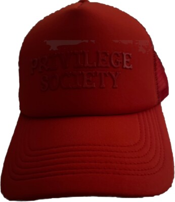 Privilege Society Red Tono Essential Trucker SnapBack Adjustable Mesh Back Hat