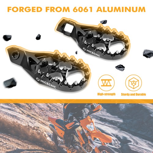 Forged Foot Pegs Footrests Wider Pedal For KTM 125 250 300 350 450 SX XC F 23-25 - Foto 6 di 10