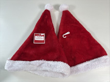 Two Holiday Time Child Santa Hat White Red