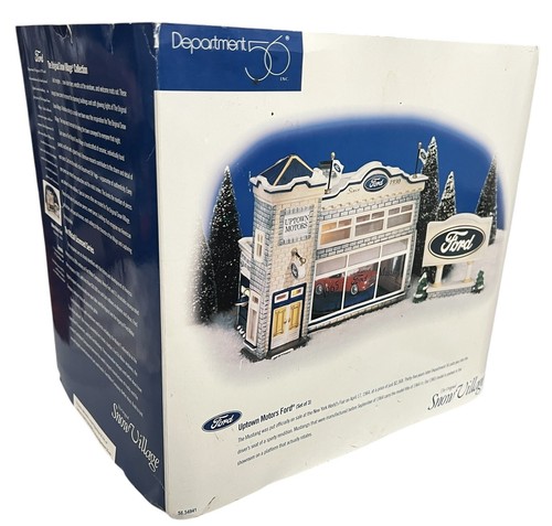 Dept. 56 Ford Uptown Motors Snow Village 1998 *Rare* Brand New #54941 NOS - Picture 2 of 6