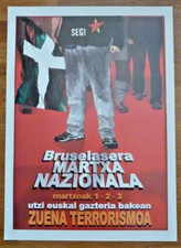 AFFICHE ENTOILEE BRUSELASERA MARTXA NAZIONALA SEGI BASQUE VASCO
