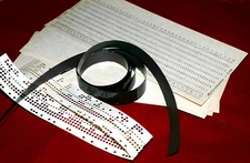 SET of Soviet Punch Cards (IBM 80-column) + Punched Paper Tape + Magnetic Tape 