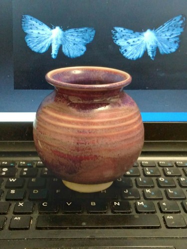 Marty Morgan Studio lila Glasur Vase 4"