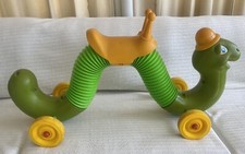 Vintage Hasbro Inchworm 1970s Original Kids Ride On Toy Clickety Sound Works