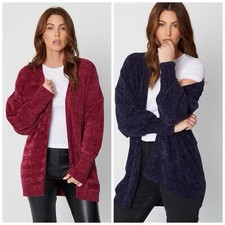 Ladies Super Soft Chenille Knit Batwing  Cardigan - Burgundy OR Navy NEW
