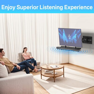 JINGer Sound Bar Wall Mount Brackets For VIZIO Sound BarSoundbar Mounting Bracket For VIZIO SoundBar SB3851C0SB3630E6SB3621nF8MSB4551D5 Speaker With Wall Mount Screws Black - View #4