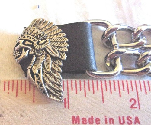 "Indian skull" vest chain motorcycle clothing accessory extender extension