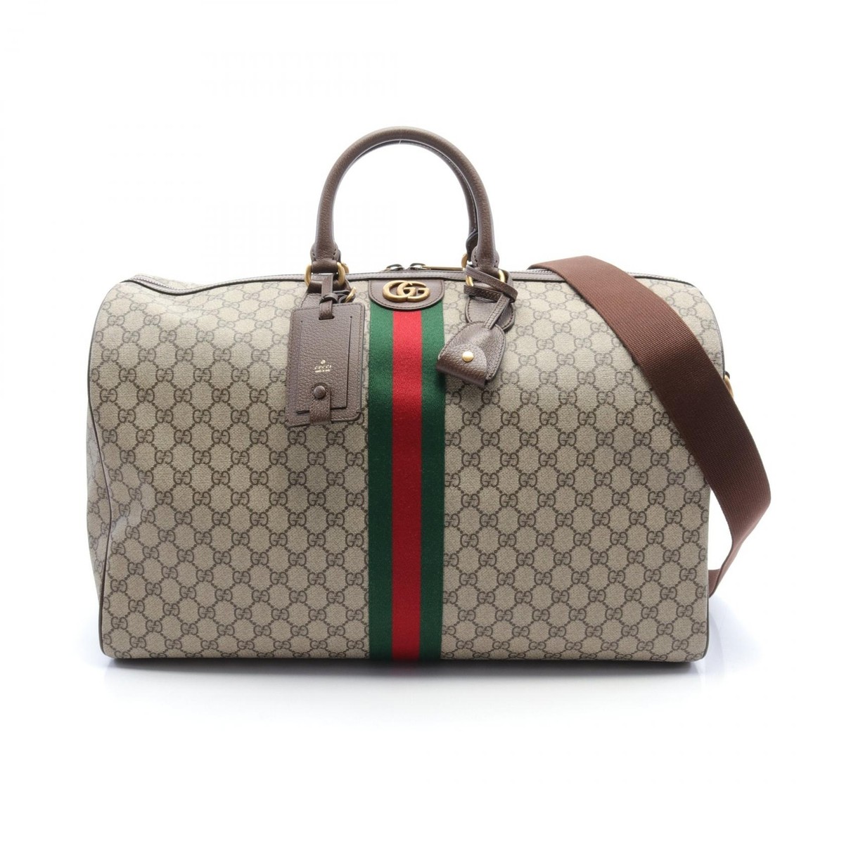 GUCCI GG Supreme Shelly Line Boston shoulder bag GUCCI GG Supreme Shelly Line Boston shoulder bag