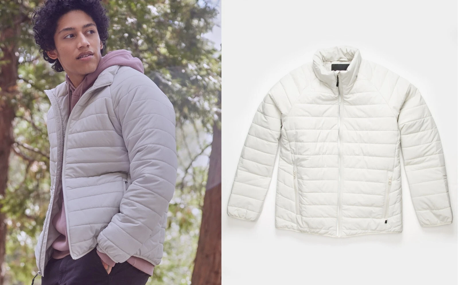 RSQ Men's Winter Warm Insulated Water Wind Resistant Puffer Jacket 2XL Stone