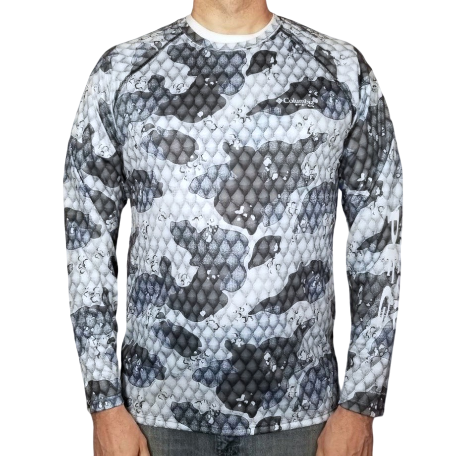 Columbia Pfg Terminal Tackle T-shirt à manches longues pour homme Blanc Taille XXL, Blanc/logo Nightshade, Petit