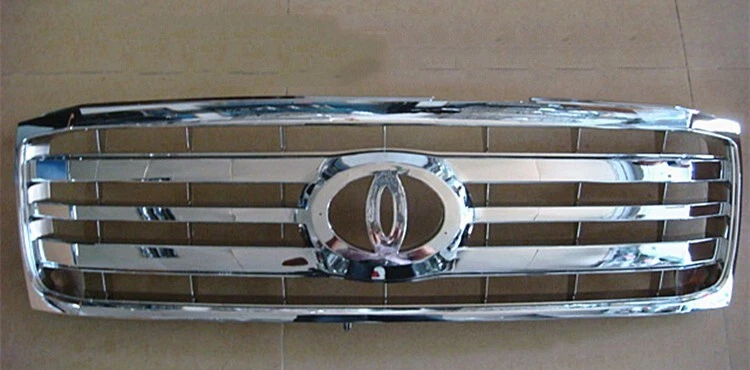 Parrilla de parachoques delantero ABS cromada apta para Toyota Land Cruiser LC100 2006-2007 Foto 2 de 2