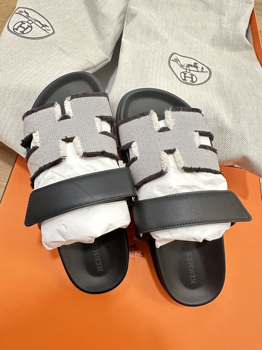 HERMES CHYPRE sandals 37.5 giftable BNIB Dust bags receipt