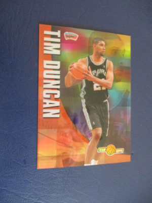 2001-02 Topps Chrome Team Topps Refractor Tim Duncan #TT2 HOF