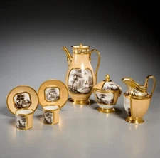 Rare Old Paris porcelain coffee set, ex museum. Exceptional Quality.