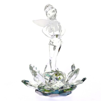 Tinker Bell in Lotusblume Glasfigur, Disneyland Paris von Arribas