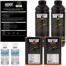 UPOL Raptor Galaxy Silver Urethane Spray-On Truck Bed Liner  w/Gun 2L