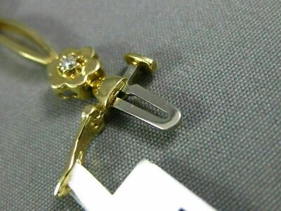 ANTIQUE .30CT ROUND DIAMOND 14K YELLOW GOLD CLASSIC DAISY FLOWER