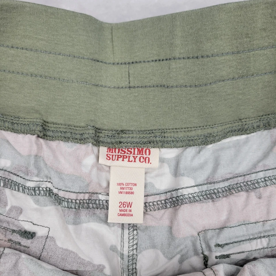 Pantalones Mossimo para mujer 26W camuflados holgados paracaídas capri corbata elástica atlética Foto 2 de 4
