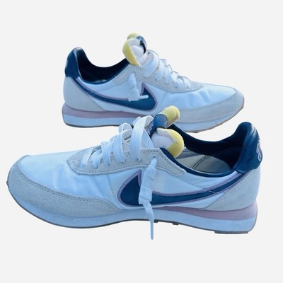 Nike Waffle Trainer 2 SE Youth Women Size 5.5 White Midnight Navy Pink Letterman
