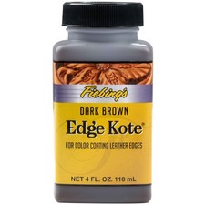 Fiebings Edge Kote 4 Oz Dark Brown Color Coats Leather Edges Dye Craft Paint