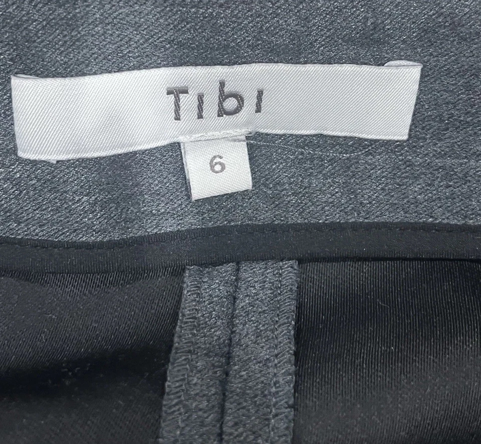 Falda Tibi asimétrica longitud midi gris mezcla viscosa mujer talla 6 Foto 2 de 4