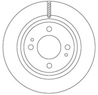 2Er Set Bremsscheiben TRW Automotive DF6908 Mitsubishi 4615A129
