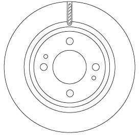 2Er Set Bremsscheiben TRW Automotive DF6908 Mitsubishi 4615A129-image