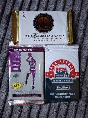 1993 1994-95 SkyBox Premium Upper Deck NBA Basketball - 3 Pack Lot Sealed