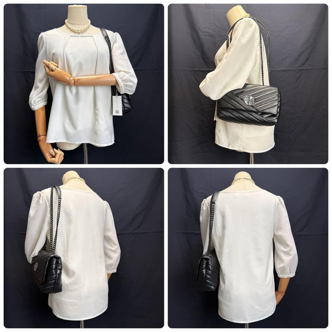 Tory Burch Kira Chevron Small Convertible Shoulder Bag Women's Used Authentic thumbnail 7