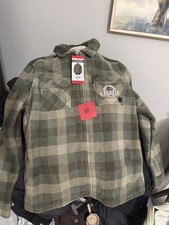 Voyager Mens Green Plaid Full Zip Lined Polye...