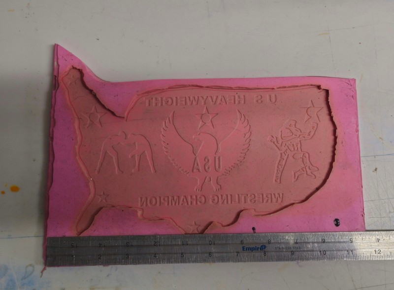 Silicone Molds for epoxy resin Championship belts, main and sideplates. 2 sets.