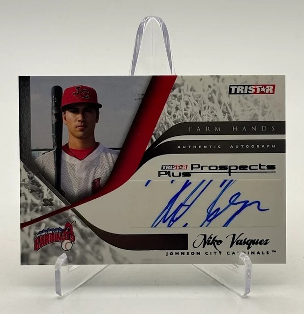Niko Vasquez 2008 TriStar Farmhands Rookie RC Auto ( Cardinals )