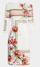 Rickie Freeman by Teri Jon Women's White Scuba Floral Dress Size 10 510 price