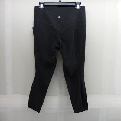Athleta Salutation Stash 7/8 Tight Black High Rise Leggings Pockets 531321 L