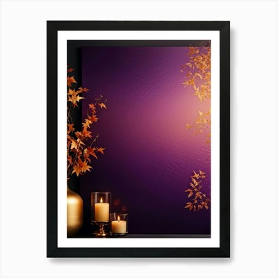 A Gradient Canvas Displaying A Purp Framed Wall Art Poster Leinwanddruck Bild