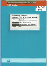 AUDI 80 90 (B3) 1987- 1.6L (JK RA SB) DIESEL ENGINE REPAIR MANUAL MICROFILM SET
