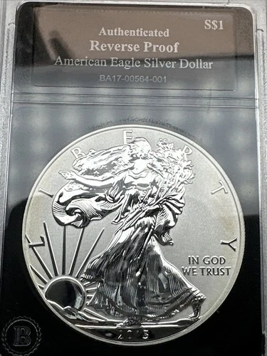 2013 W AMERICAN EAGLE SILVER REVERSE PROOF COIN .999 Fine Silver Uncirculated