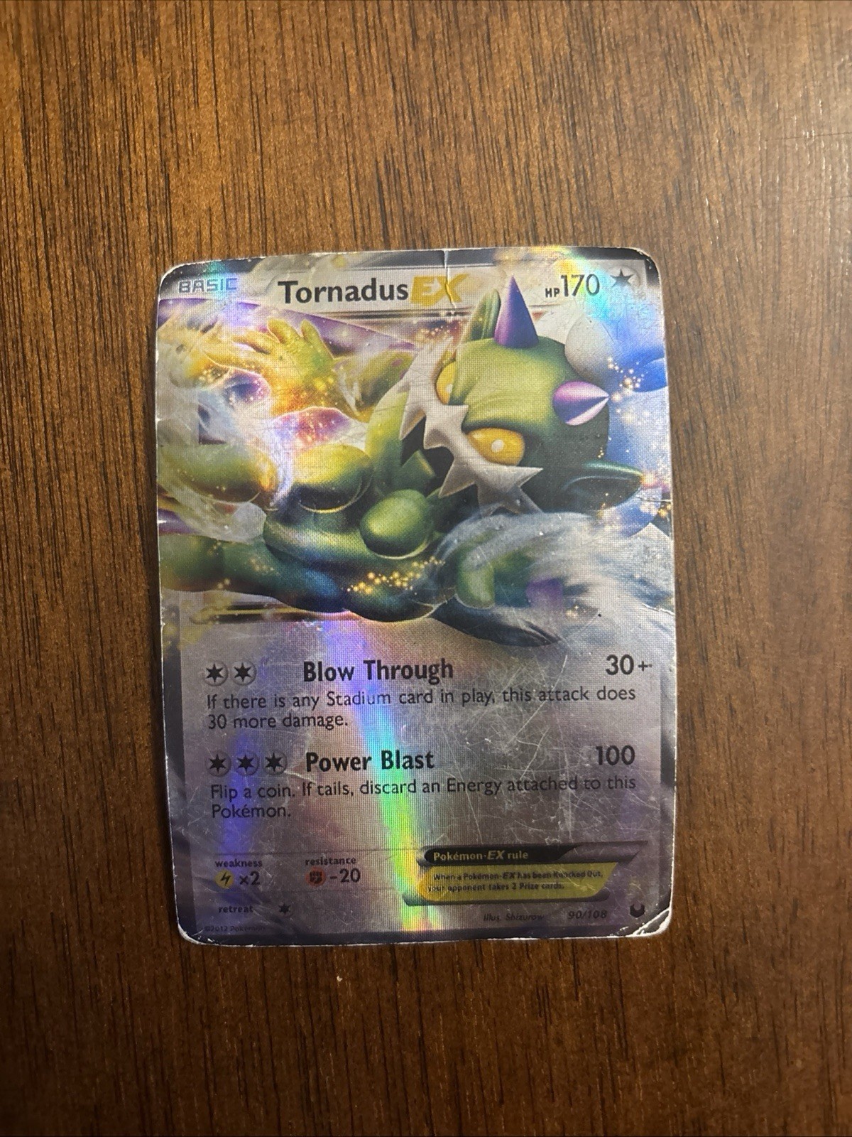 Tornadus EX ULTRA RARE 90/108 BW Dark Explorers Pokemon card TCG NM HOLO 2012