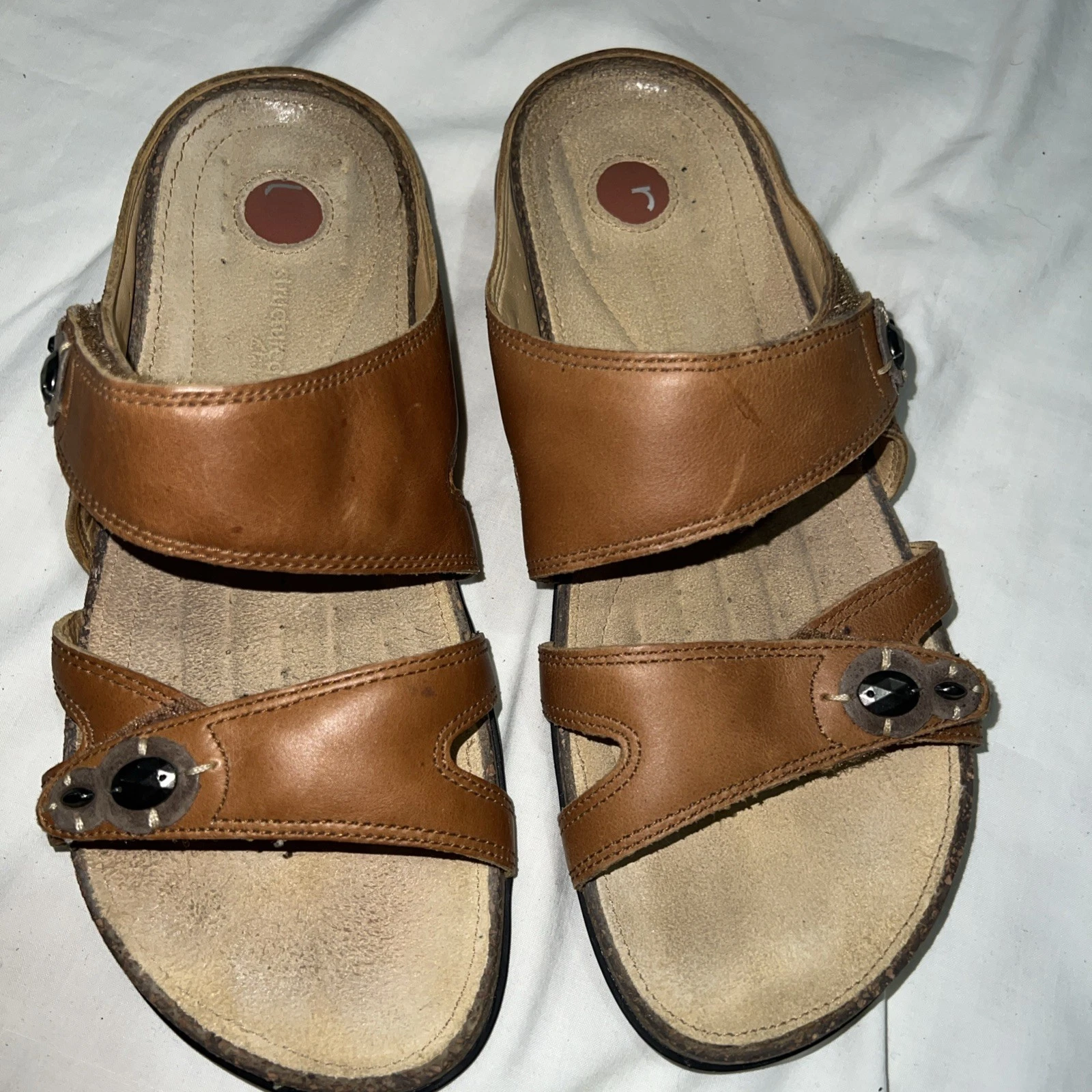 Scarpe sandali donna Clarks marroni destrutturati 7