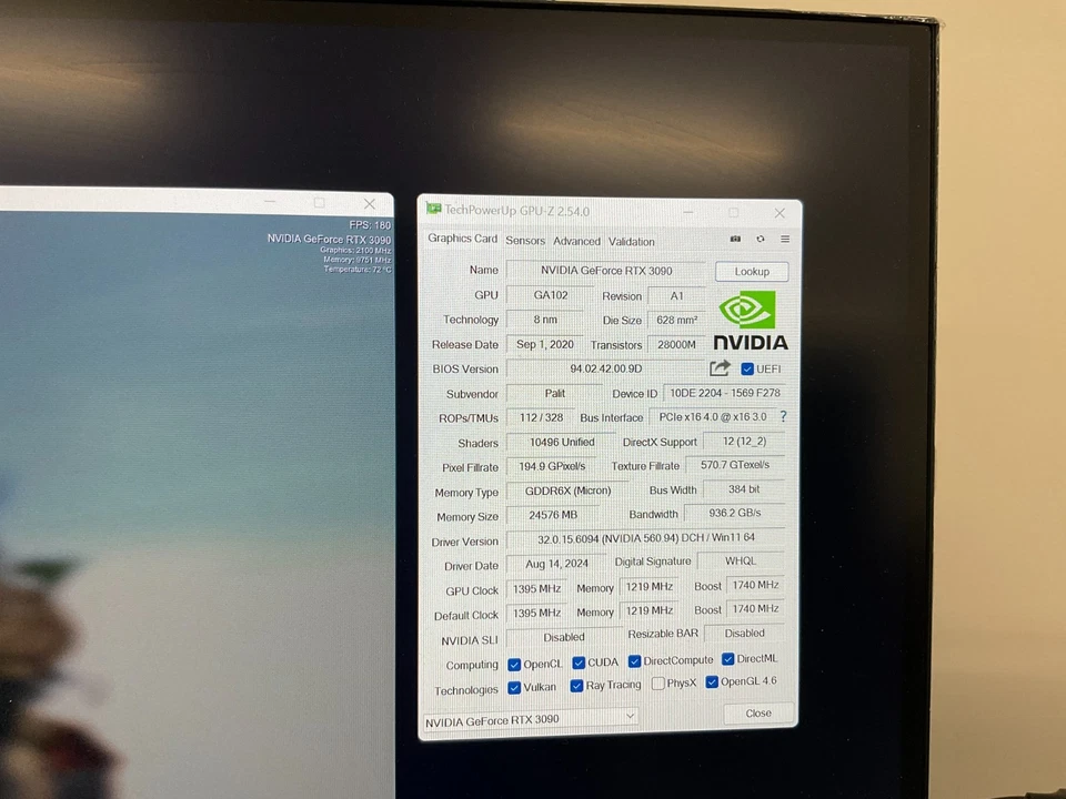 Palit NVIDIA GeForce RTX 3090 24GB 384bit Graphics Card - Image 3 of 4