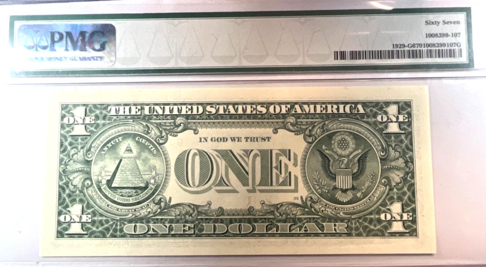 2003 $1 FEDERAL RESERVE NOTE CHICAGO FR#1929-G MARTIN SNOW PMG 67  G 18095607B - Image 2 of 2