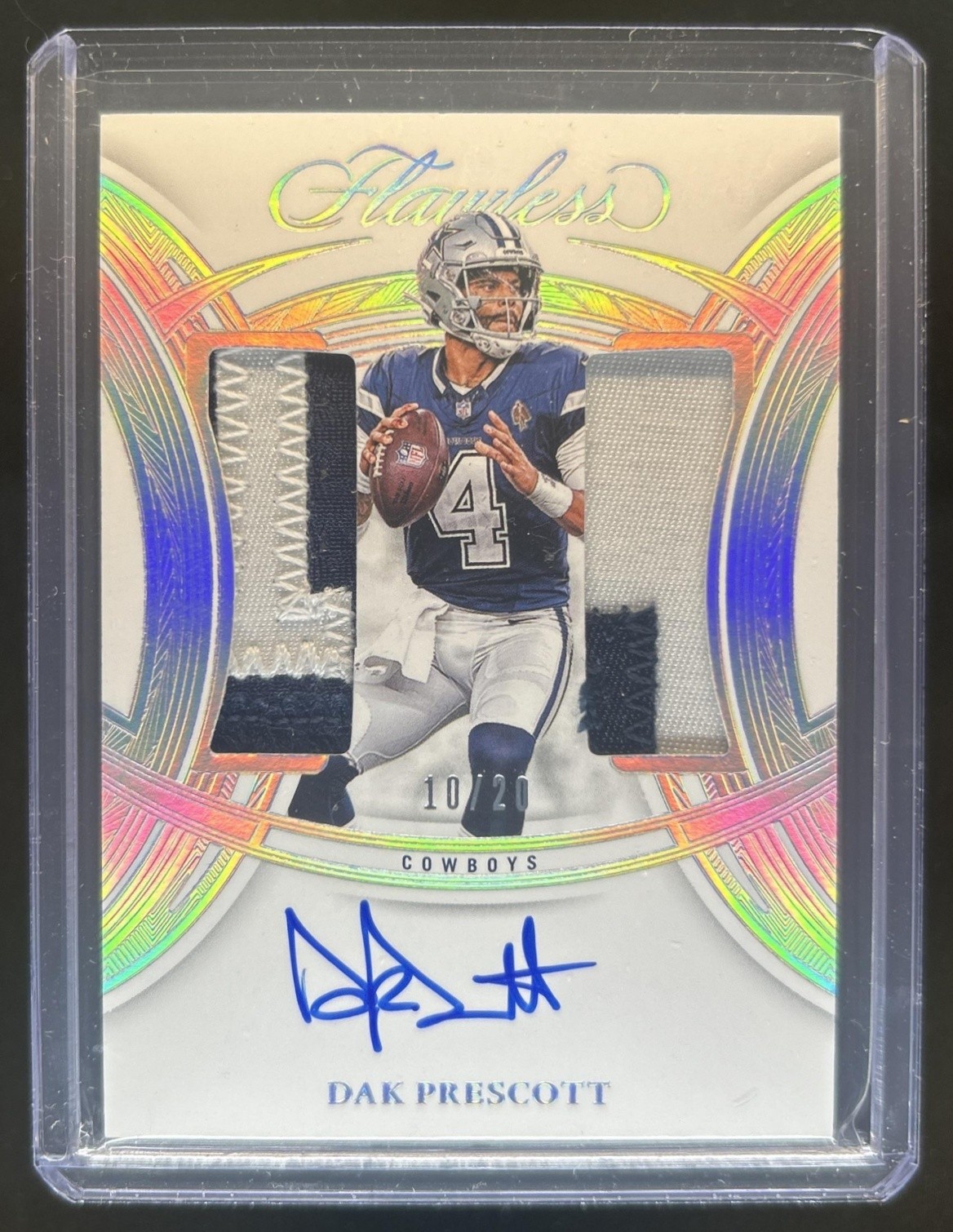 2025 Panini Flawless Dak Prescott Dual Patch Auto Autograph Silver #/20 Cowboys view 1