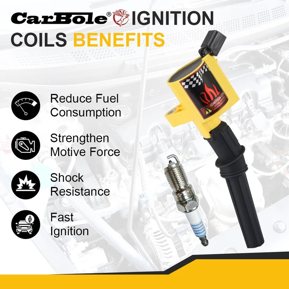 Juego de 8 bobinas de encendido y bujías de iridio para Ford F-150 4,6 L 5,4 L V8 DG508 Foto 2 de 4