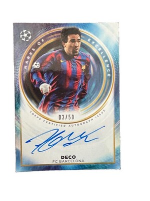 2025-26 Topps Inception UEFA Deco Auto Blue /50 Marks of Excellence Barcelona