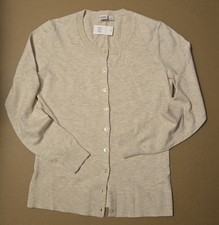 Gap Womens Beige Melange Button Down Cardigan Sweater Sz M New