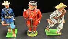 Vintage Hand-Painted Lead Toy Soldiers Made in England - Lot of 3, All Different