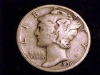 1930-P  Mercury Dime, Very Good, nearly Fine Grade.